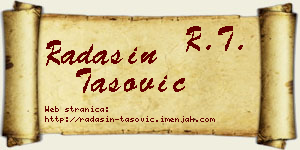 Radašin Tašović vizit kartica